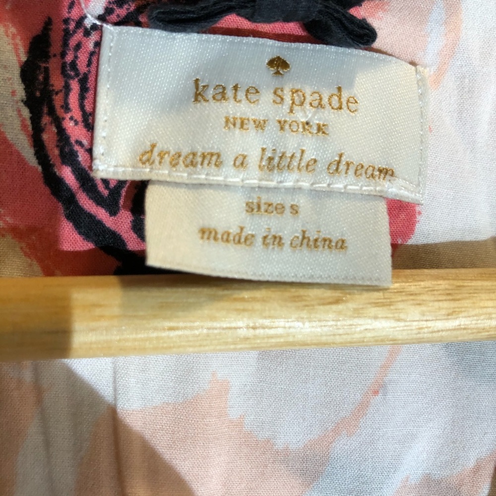 KATE SPADE Pink Floral Toses PJ Sleep Top - Picture 4 of 6